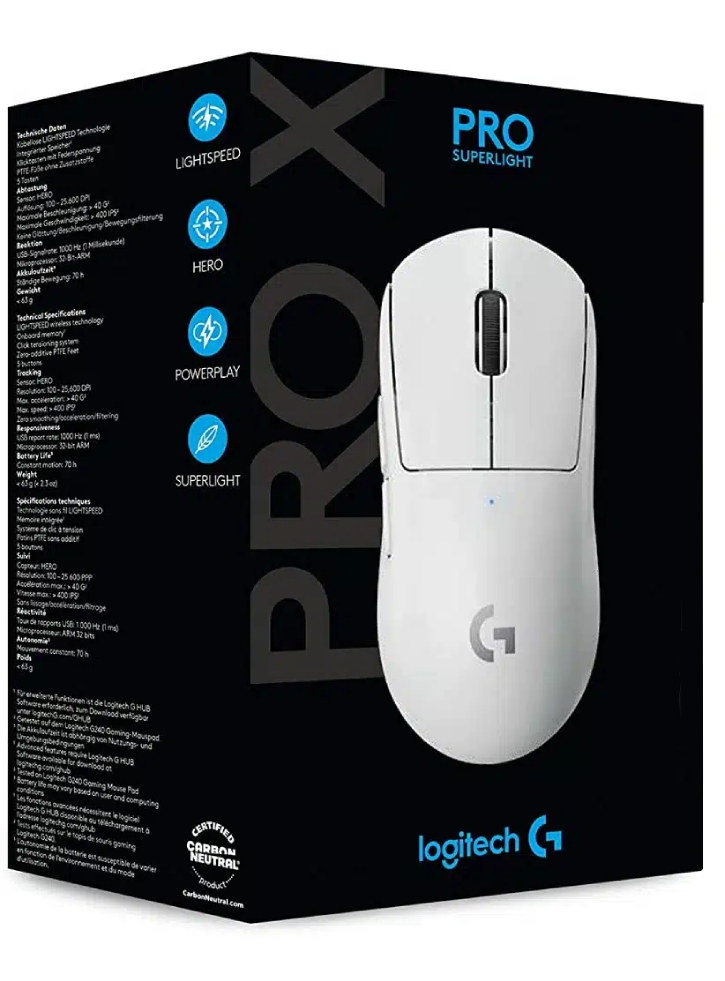 Mouse Logitech Pro X Super Light Wireless White