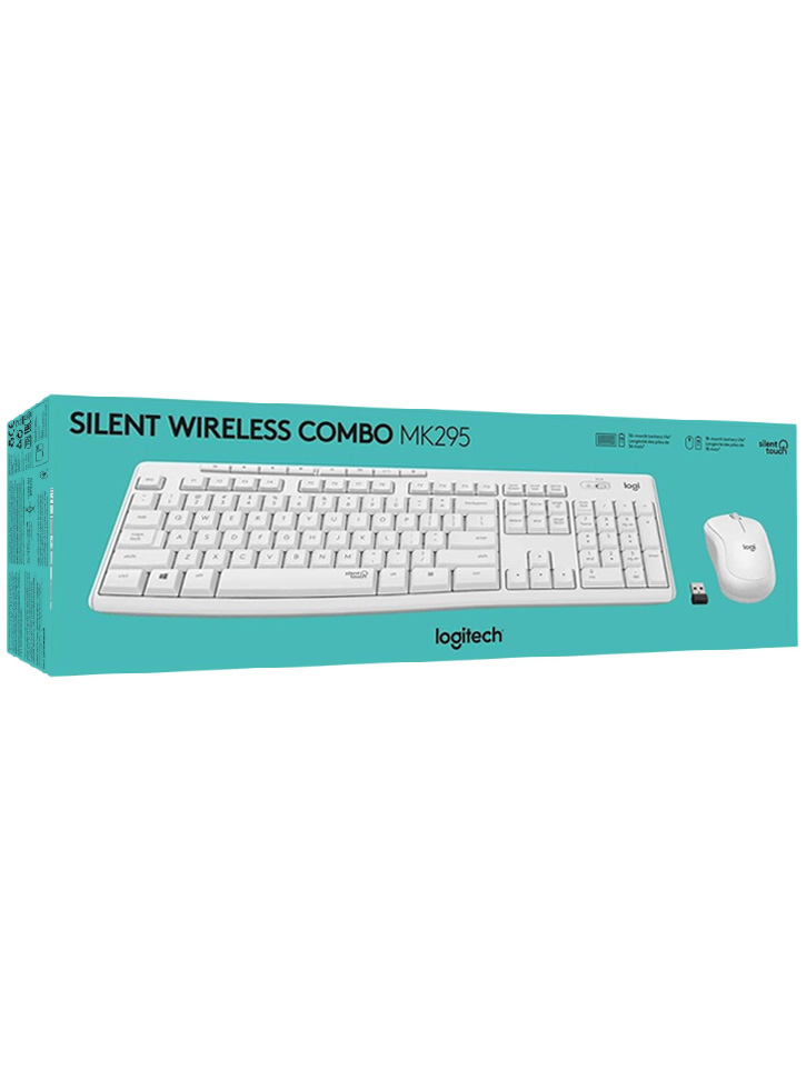 Set Tastatura & Mouse Logitech MK295 Silent Wireless Combo White