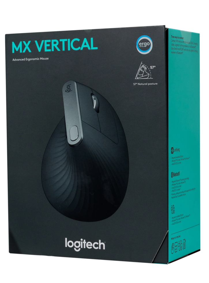 Mouse Logitech MX Vertical Advanced Ergonomic Graphite Black