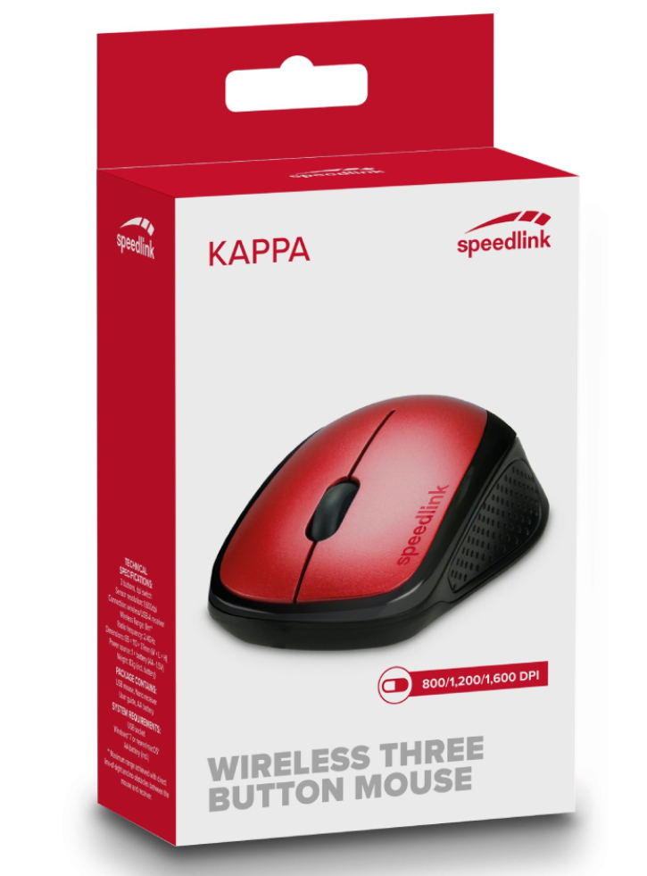 Mouse Speedlink Kappa Wireless USB Red/Black