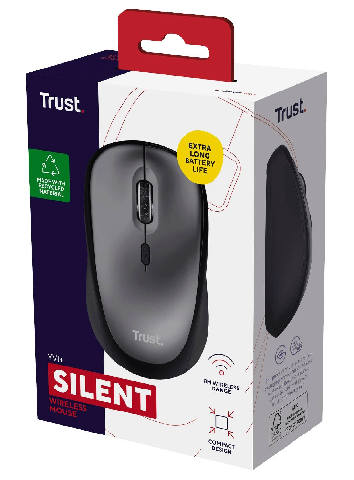 Mouse Trust Yvi & Wireless Eco Black