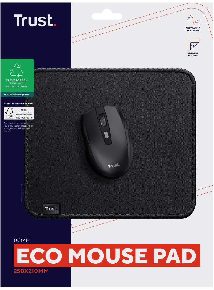 Mousepad Trust Boye Eco Black