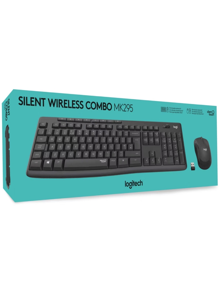 Set Tastaura & Mouse Logitech MK295 Silent Wireless Combo Black