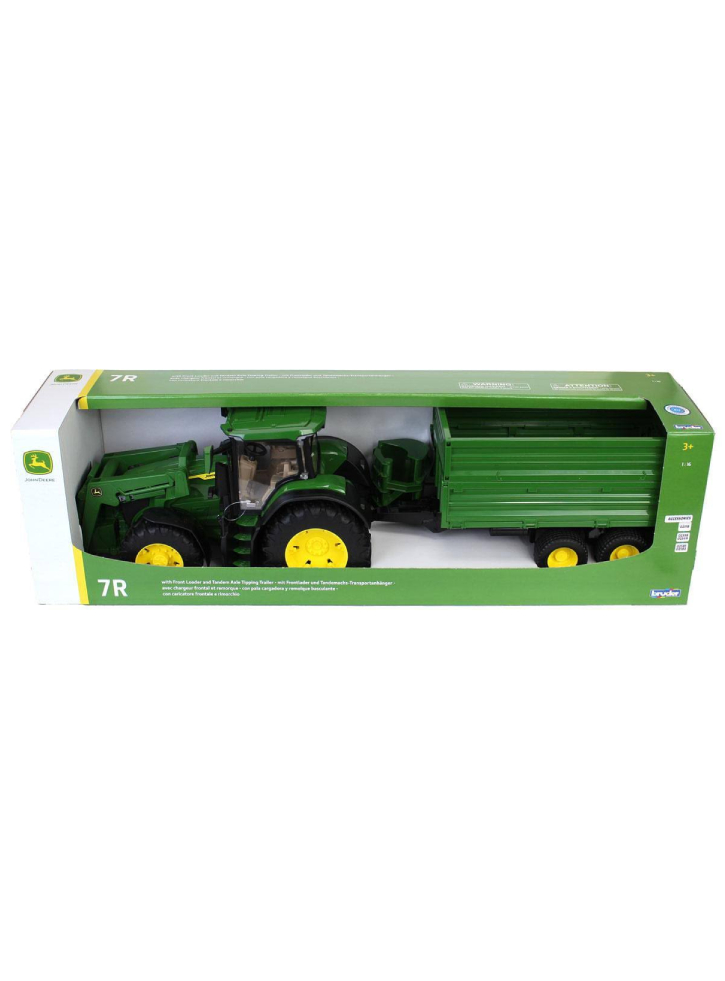 Bruder John Deere 7R 350 Frontloader & Tipping Trailer (BR3155)