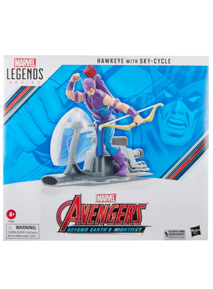 Avengers Legends Series Hawkeye With Sky Cycle 60th Anniversary 15cm