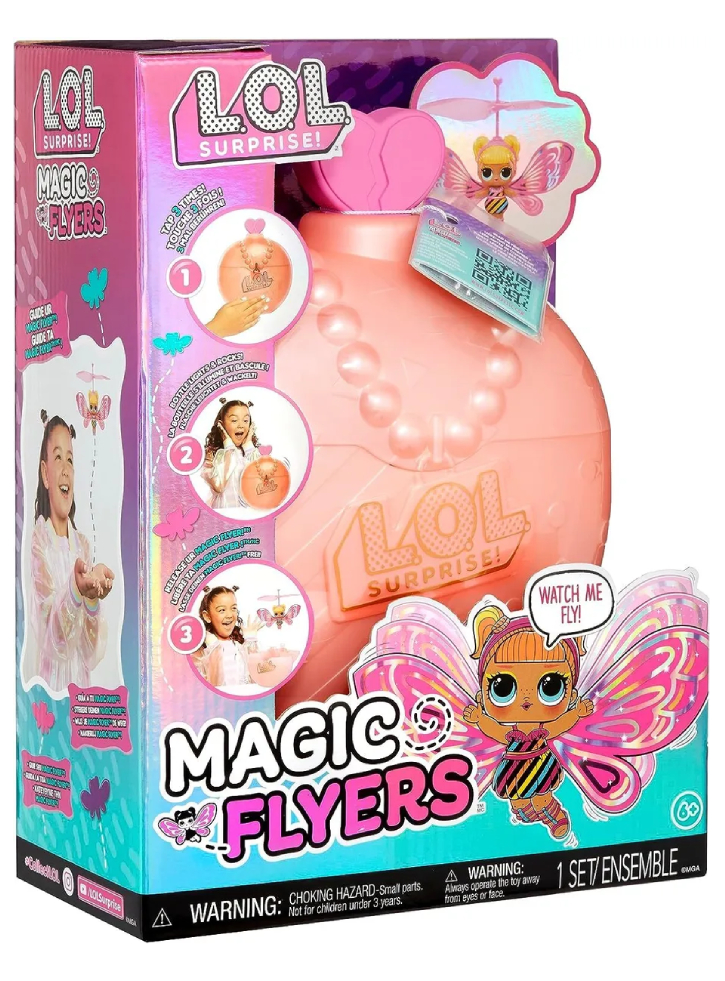 Papusa MGA L.O.L. Surprise Magic Flyers Flutter Star Pink Wings (593546EUC)