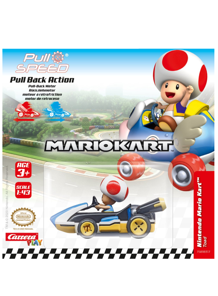 Masina Pull Speed Nintendo Mario Toad 1:43 (15818317)