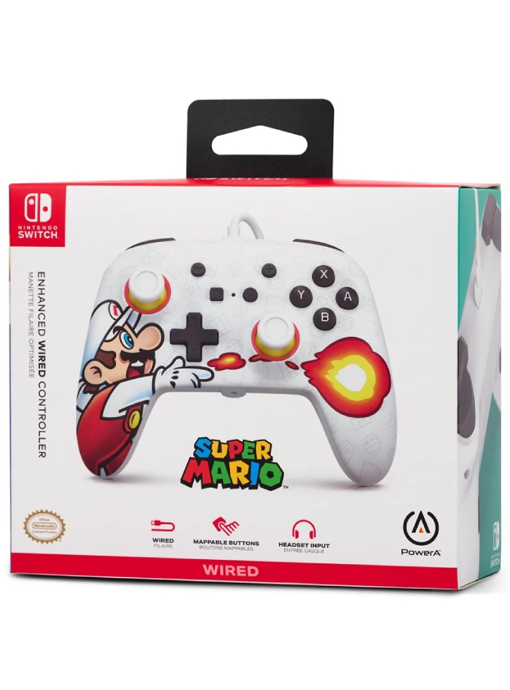 Controller PowerA Enhanced Wired Fireball Mario