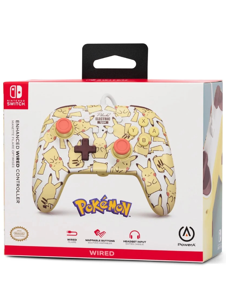 Controller PowerA ENH Wired Pikachu Blush - Nintendo Switch