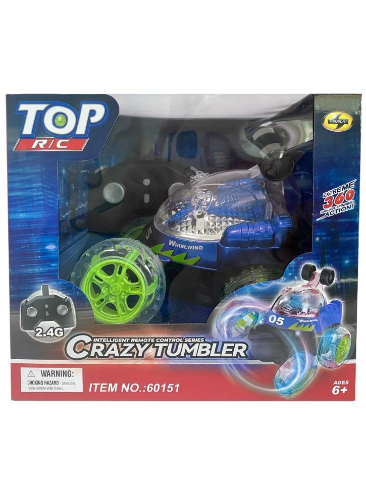 Masina cu telecomanda Crazy Tumbler Stunt R/C w/light 2,4GHz Blue (534446)