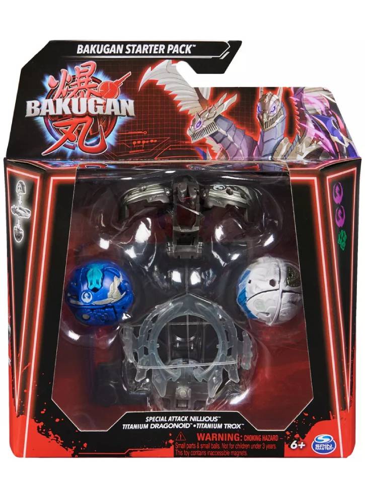 Bakugan Starter Pack Special Attack Nillious/Titanium Dragonoid/Titanium Trox (20142185)