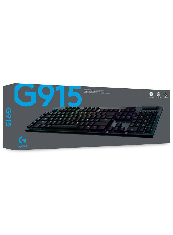 Tastatura Logitech G915 LightSpeed Wireless RGB - GL Clicky - Carbon