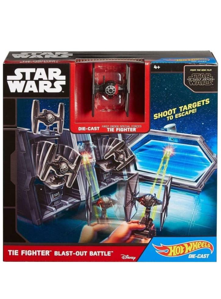 Hot Wheels Star Wars The Force Awakens Space Station Tie Fighter Blast-Out Battle (CMT37)