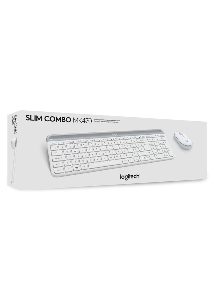 Tastatura Logitech Slim Wireless & Mouse Combo MK470 OffWhite Nordic