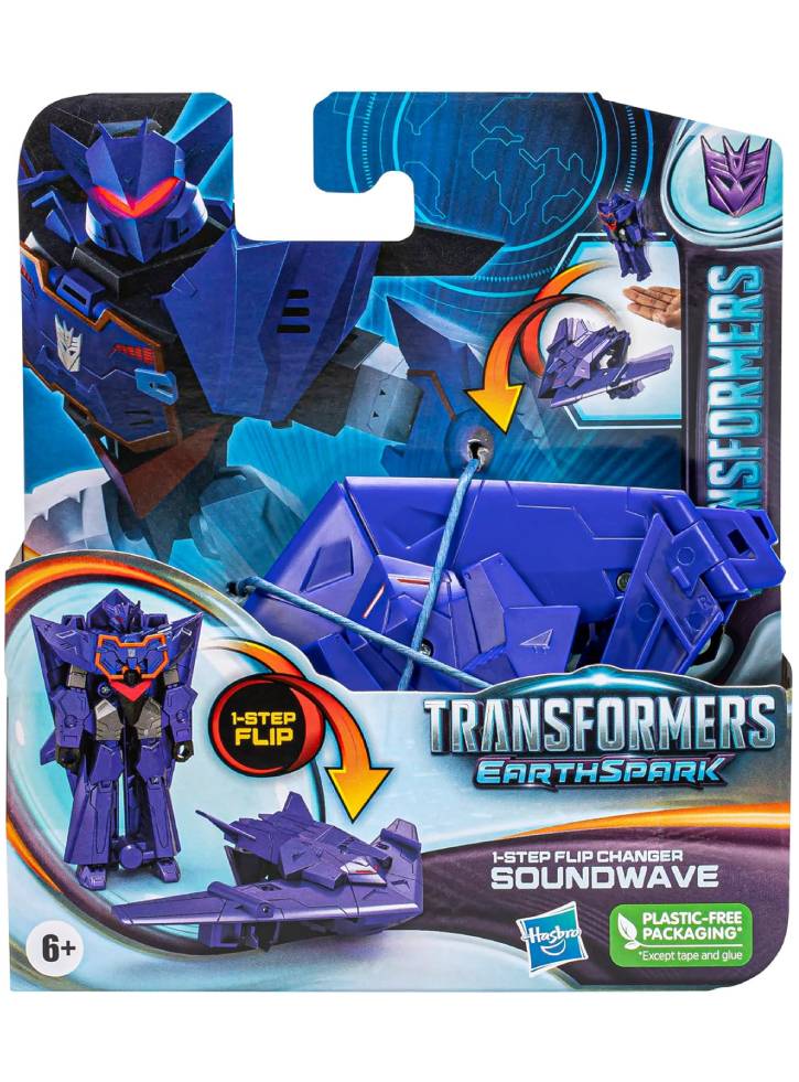 Transformers Earthspark 1-Step Flip Changer Soundwave (F6714)