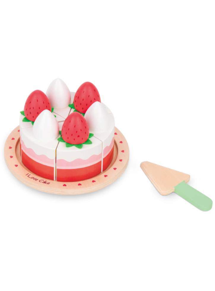 Small Wood Strawberry Cake (L40246)