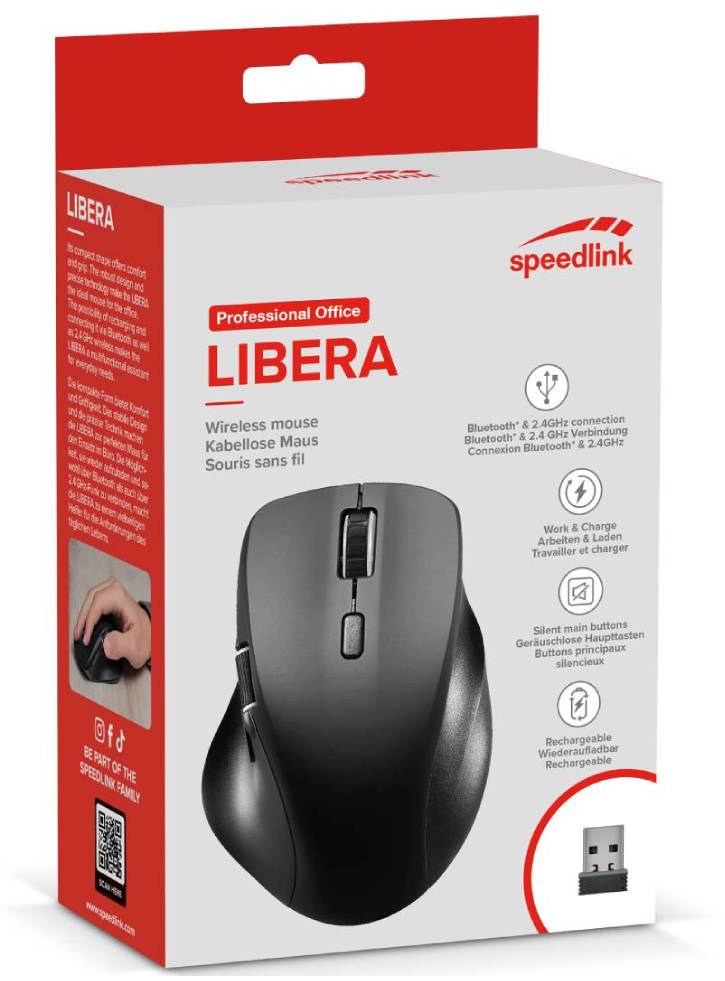 Mouse Speedlink Libera Rechargeable & Wireless Blueetooth Black