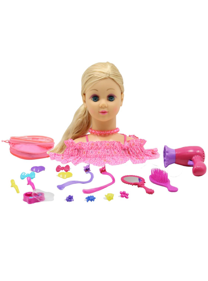 Happy Friend Hairstyling Head Blond Hair (504404)