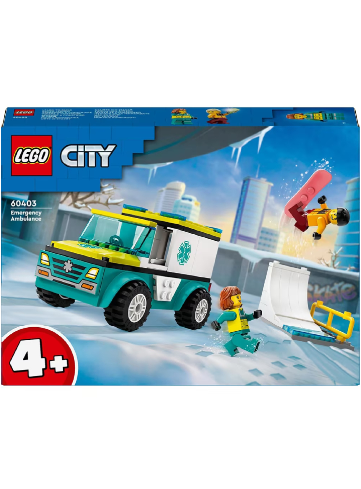 LEGO City Emergency Ambulance and Snowboarder (60403)