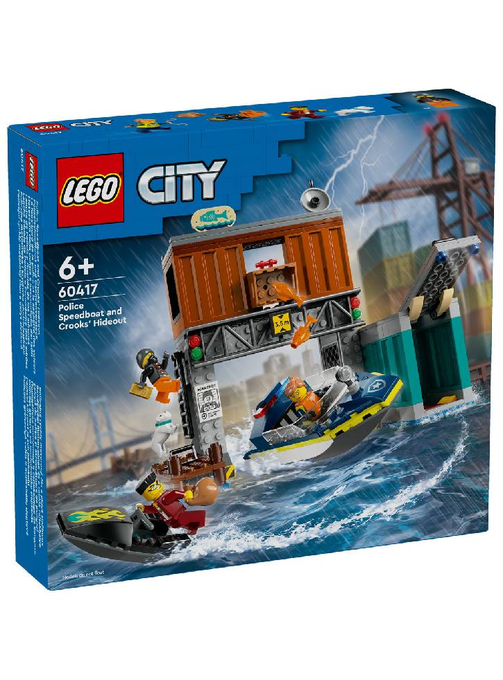 LEGO City Police Speedboat and Crooks\' Hideout (60417)