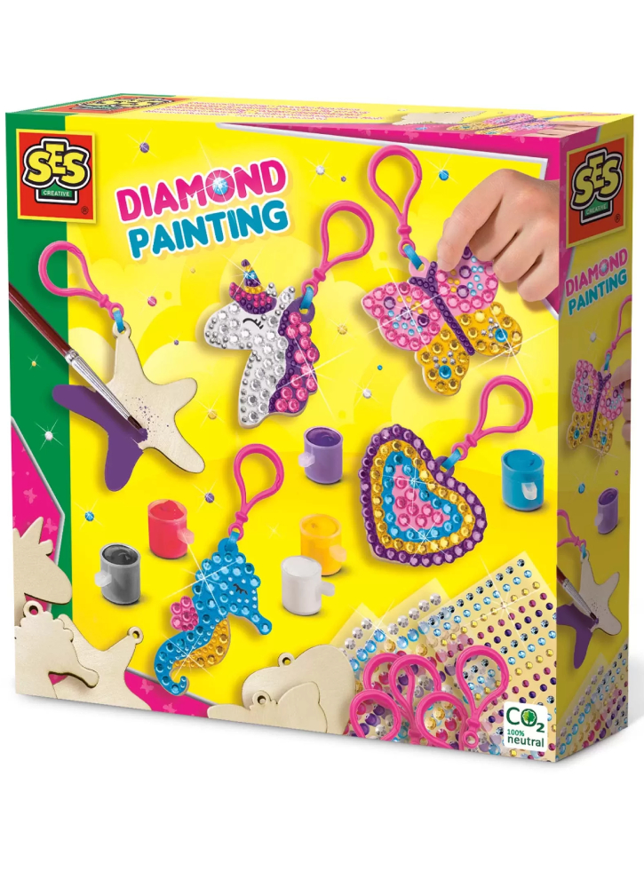 SES Creative Diamond painting Wooden keychains (S14702)