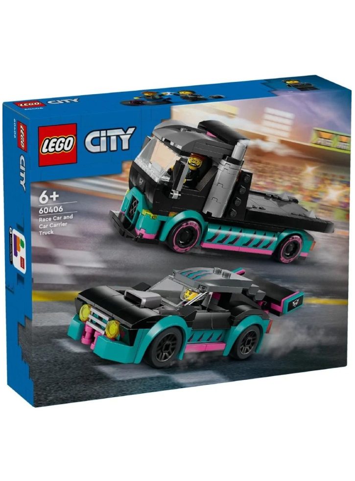 LEGO City Race Car and Car Carrier Truck (60406)