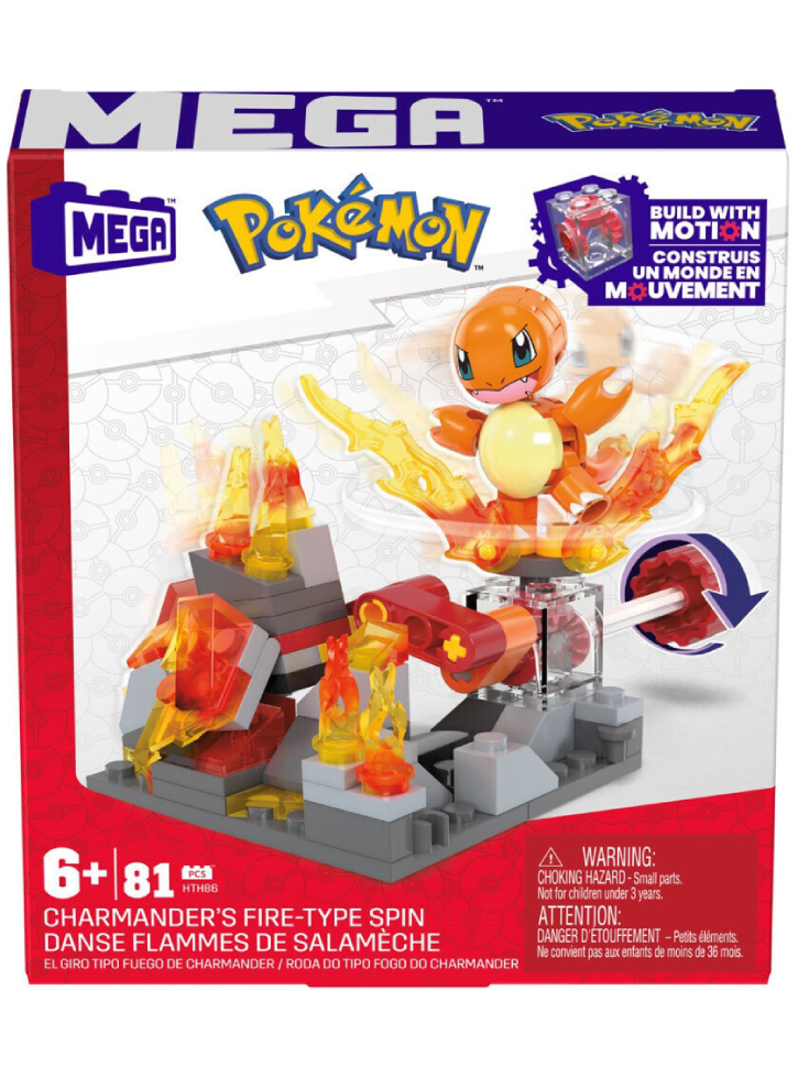 Mega Pokemon Adventure Builder Charmanders Fire-Type Spin