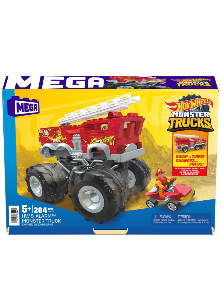 Mattel Mega Bloks Hot Wheels Monster Trucks HW 5-Alarm Monster Truck (HHD19)