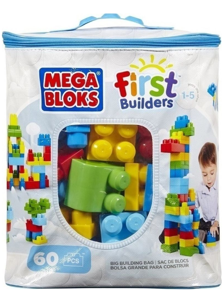 MEGA BLOKS FIRST BUILDERS BIG BUILDING BAG 60pcs BLUE (DCH55)