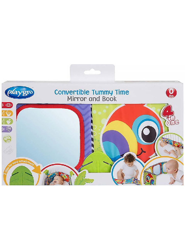 Playgro Convertible Tummy Time Mirror and Book (10186971)