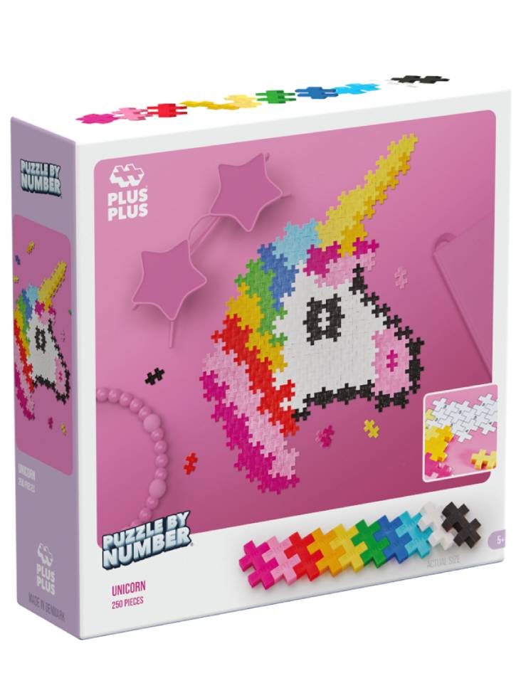 Puzzle Plus-Plus By Number Unicorn 250pc (3929)