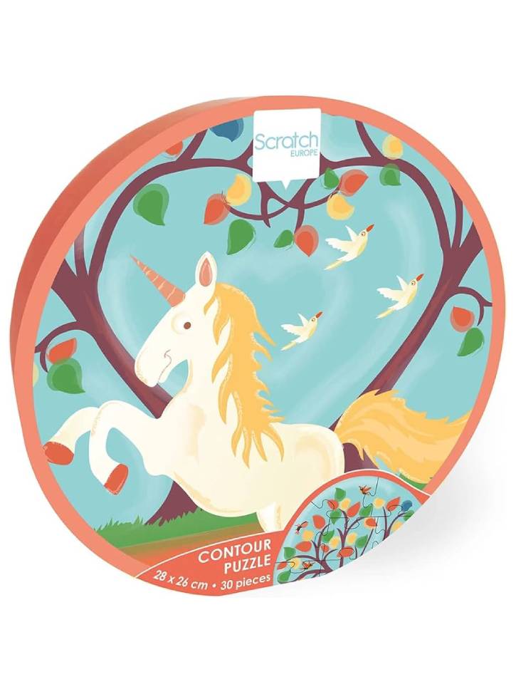 Puzzle Scratch Europe Contour Unicorn 30pc (466181194)