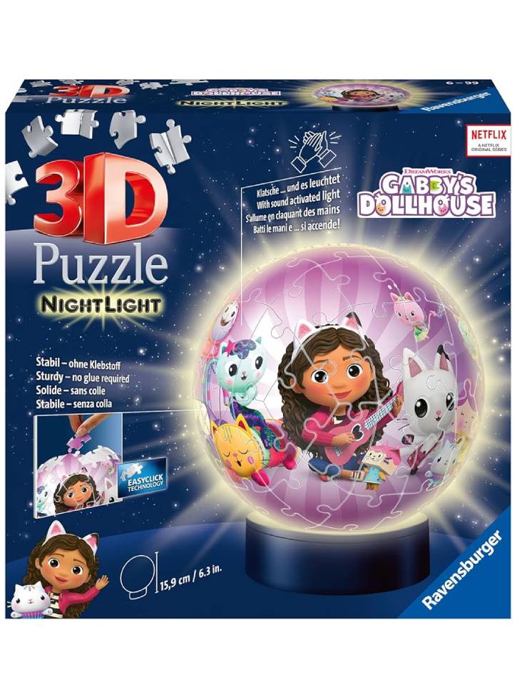 Puzzle Ravensburger 3D Gabby\'s Dollhouse Night Light 72p (10311575)