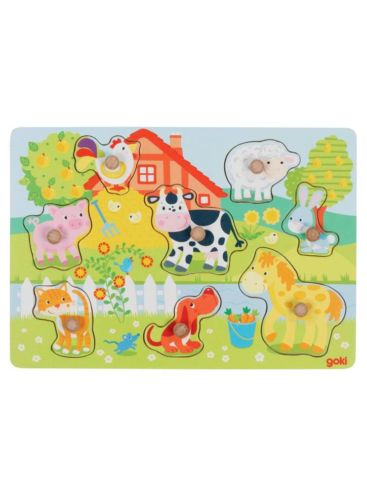 Puzzle GOKI Farm animals lift-out (57392)