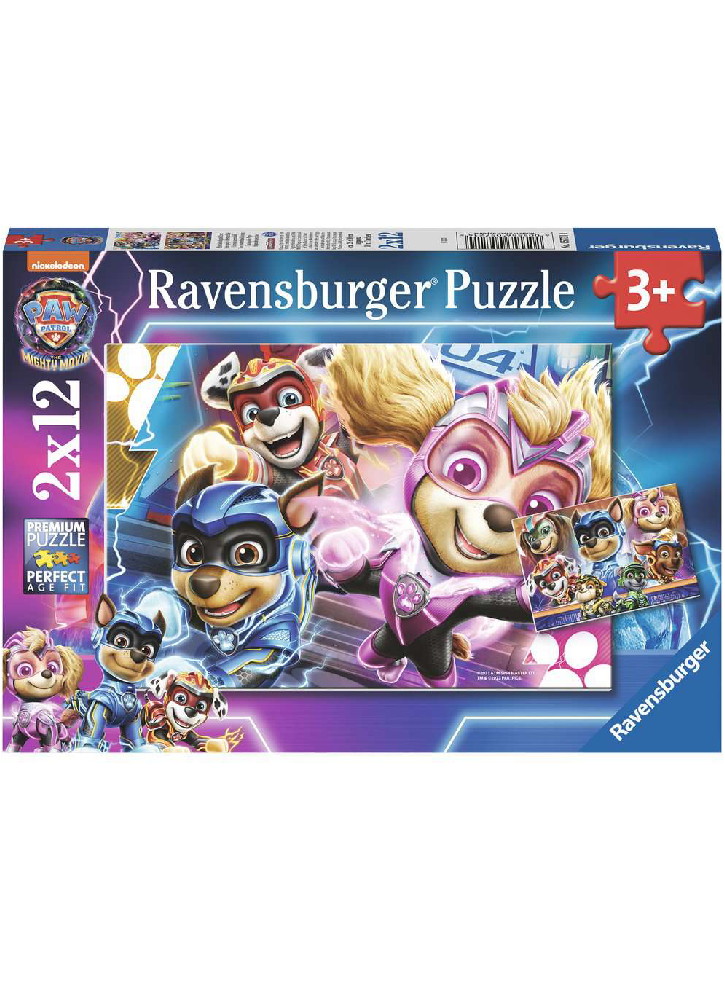 Puzzle Ravensburger Paw Patrol The Mighty Movie 2x12pc (10105721)