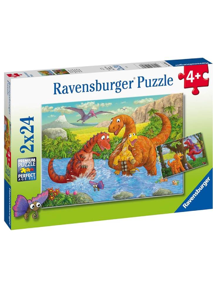 Puzzle Ravensburger Dinosaurs At Play 2x24pc (05030)