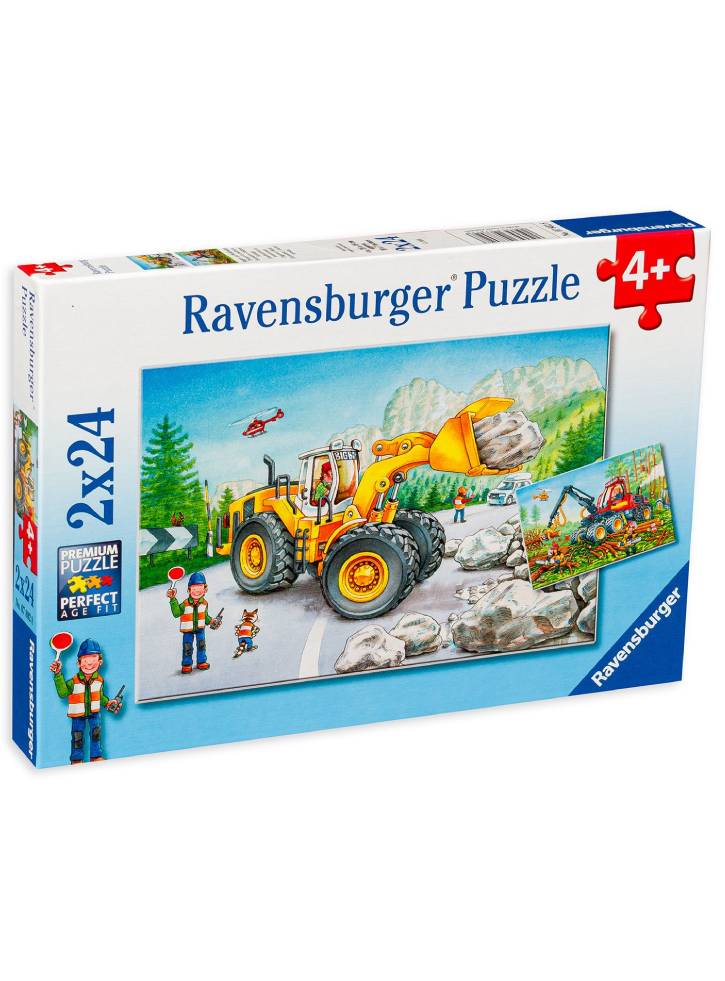 Puzzle Ravensburger Digger At Work 2x24pc (07802)