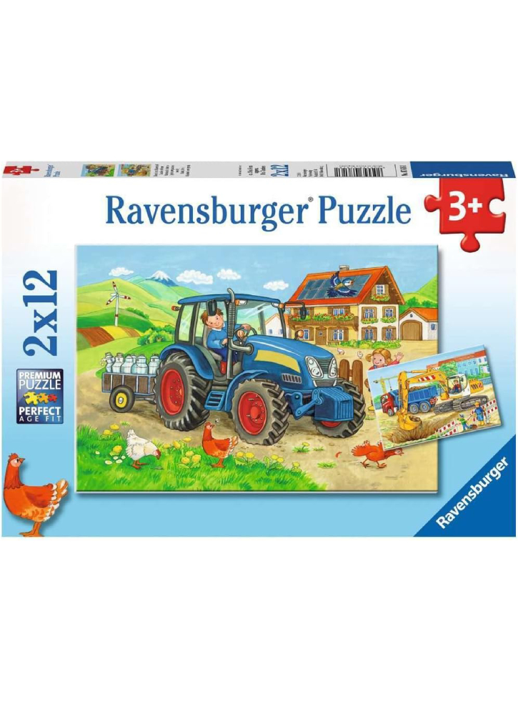 Puzzle Ravensburger Hard At Work 2x12pc (07616)