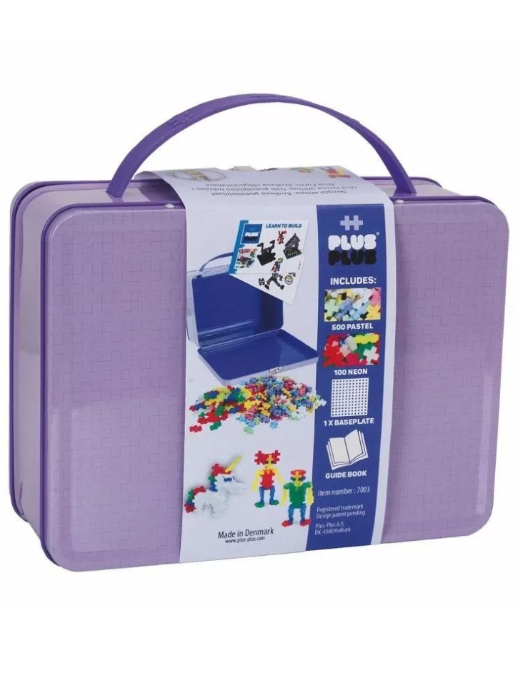 Plus-Plus Mini Pastel Suitcase Metal Purple 600pc (7003)