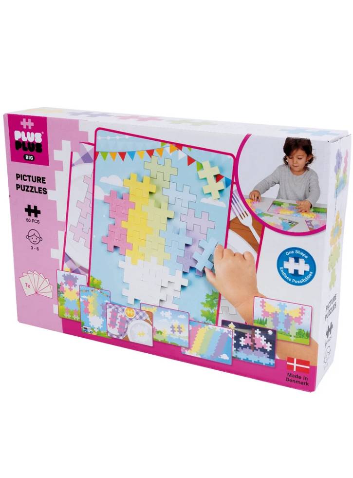 Plus Plus BIG Pastel Picture Puzzel 60pc (3281)