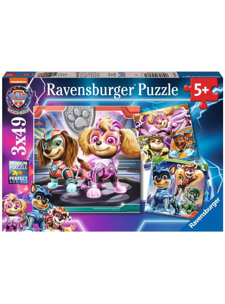 Puzzle Ravensburger Paw Patrol The Mighty Movie 3x49pc (10105708)