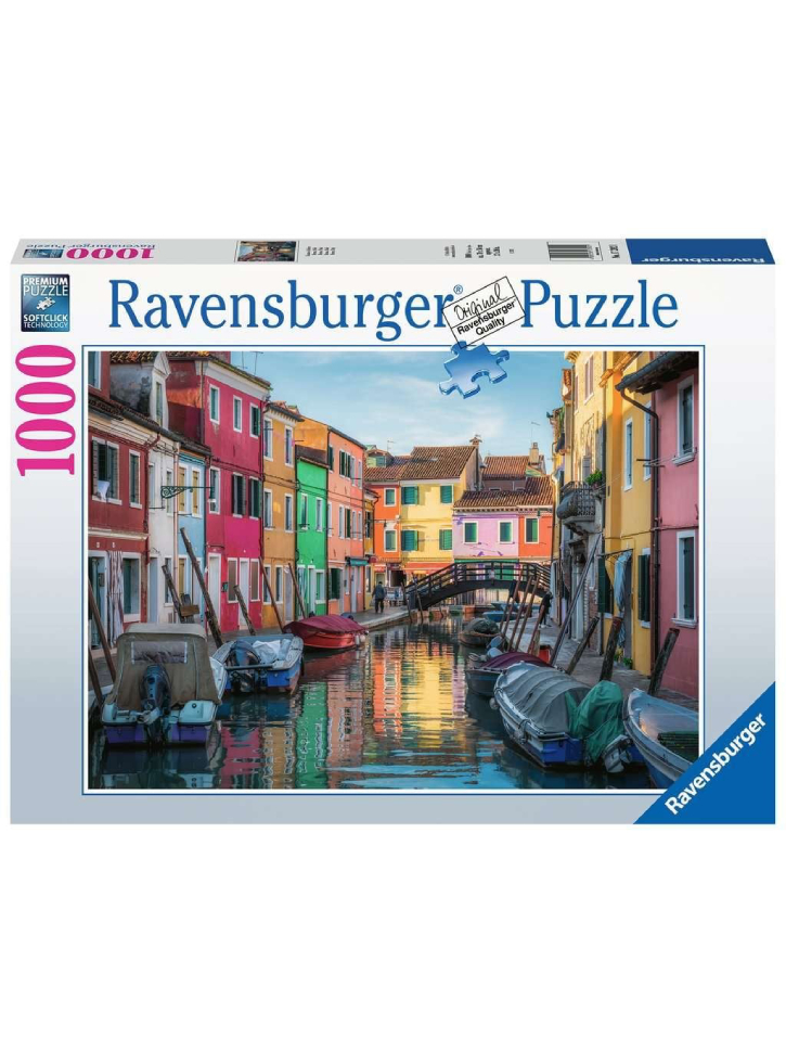 Puzzle Ravensburger Burano Canal, Venice 1000pc (10217392)