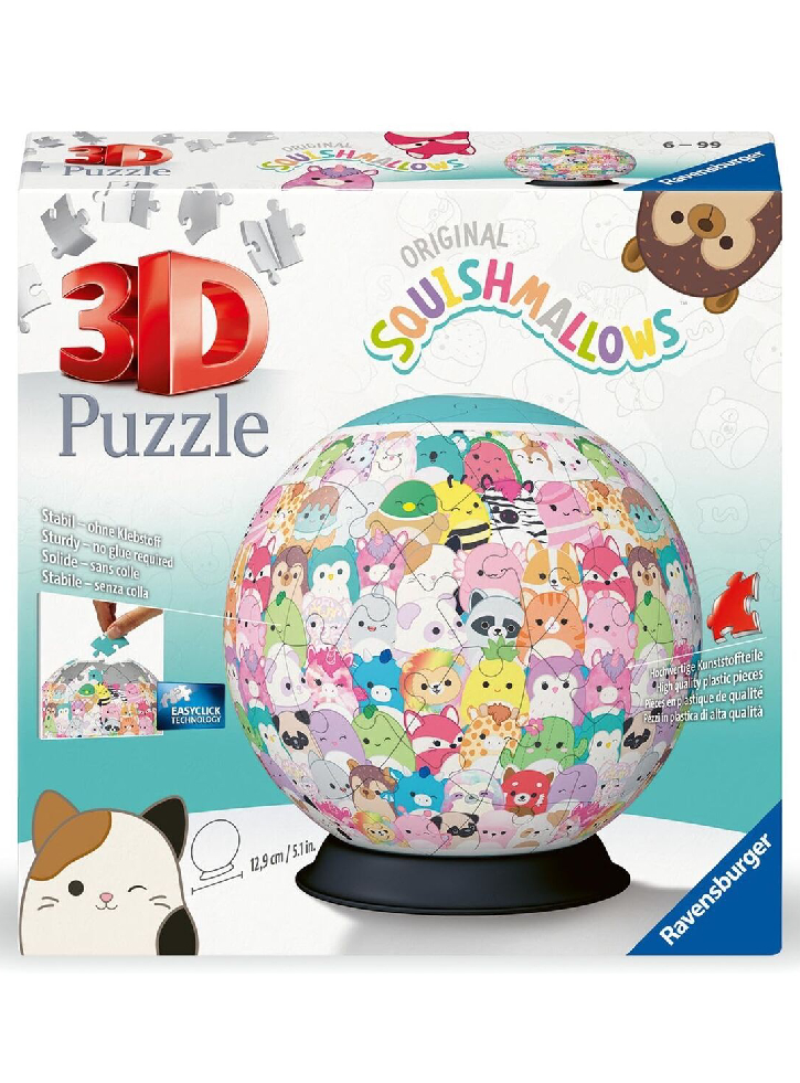 Puzzle Ravensburger Squishmallows 3D Ball 72pc