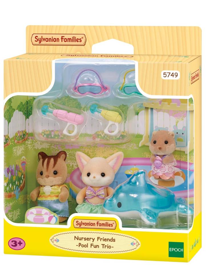 Sylvanian Families Kindergarten Friends Wading Pool Trio 5749