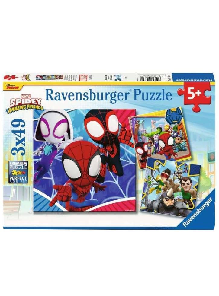 Puzzle Ravensburger Spidey\'s Adventures 3x49pc