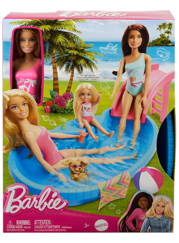 Set Papusa Barbie with Pool Slide (HRJ74)