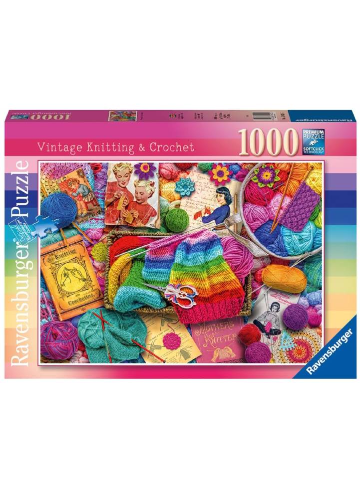 Puzzle Ravensburger Vintage Knitting & Crochet 1000pc