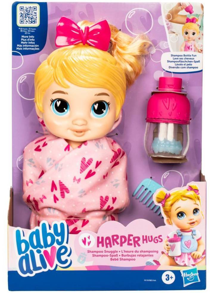 Baby Alive Shampoo Snuggle Bldh Harper Doll (F9119)