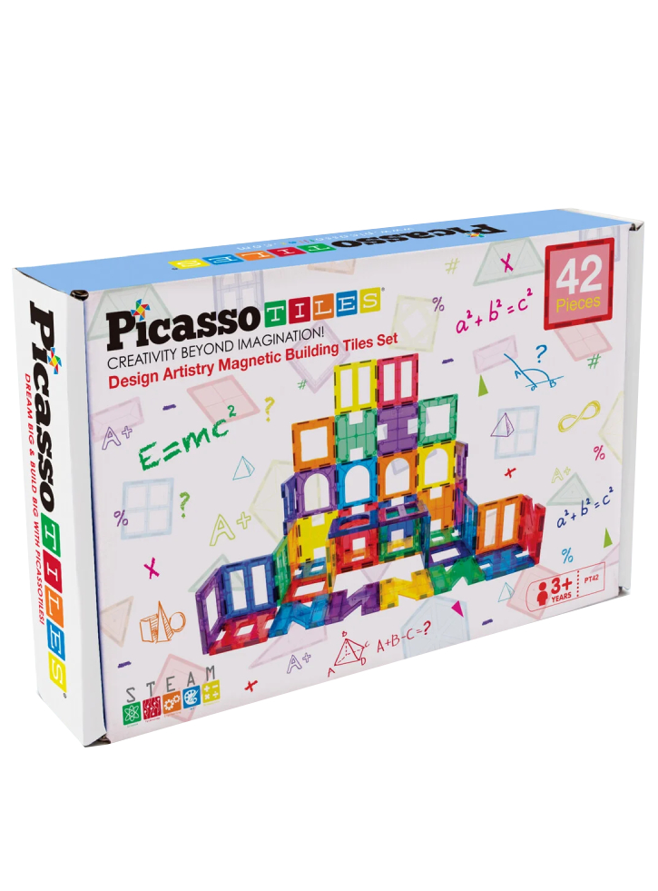 Picasso Tiles Artistry Magnetic Tiles Set 42 Pcs