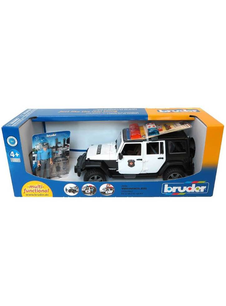 Bruder Jeep Wrangler Unlimited Rubicon Police Vehicle With Policeman (02526)